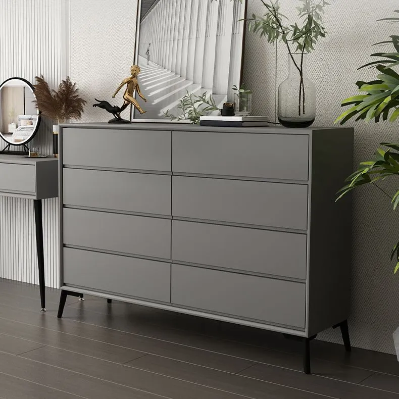 Aparador de buffet de madera de ingenierí moderno 15,7" servidor de buffet de comedor D Gris Clearhalo