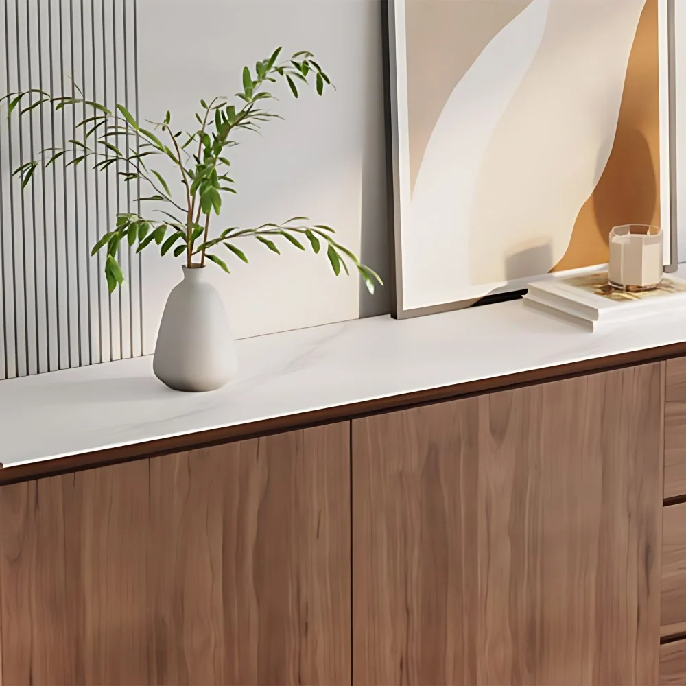 Aparador buffet marrón con cajones Servidor de comedor contemporáneo Clearhalo