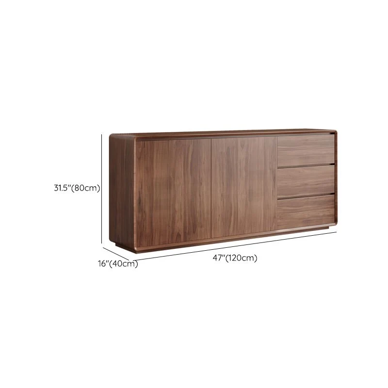 Aparador buffet marrón con cajones Servidor de comedor contemporáneo Clearhalo