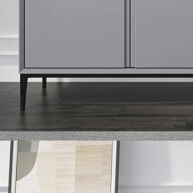 Aparador buffet moderno con cajones Servidor buffet de piedra y madera Blanco Clearhalo