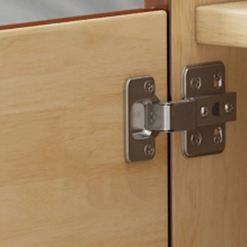 Aparador buffet moderno de madera maciza de 38,9 pulgadas de alto con cajones y gabinetes Natural Clearhalo