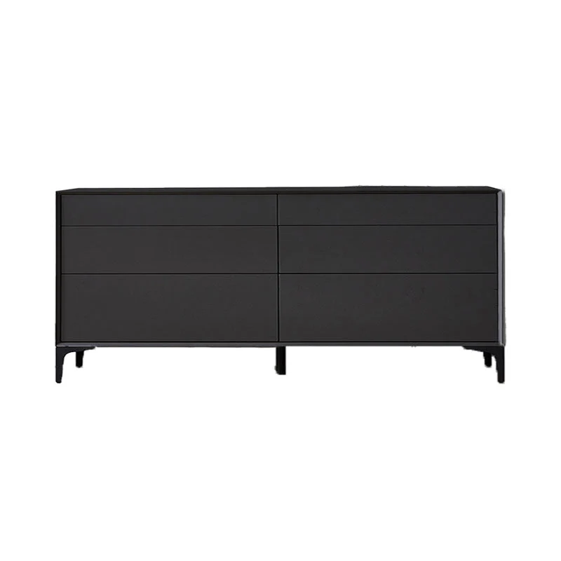 Aparador buffet negro Servidor superior de piedra sinterizada con puerta y cajón Clearhalo