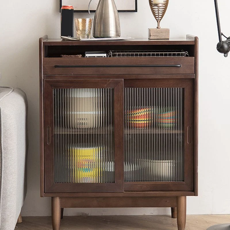 Aparador casero de madera, tablero lateral rectangular minimalista moderno con puerta Madera Clearhalo