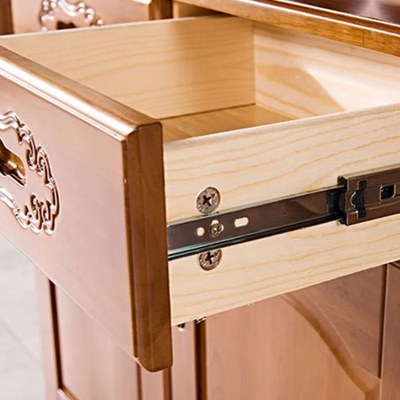 Aparador de cocina de madera maciza de estilo moderno con puerta Nuez Clearhalo