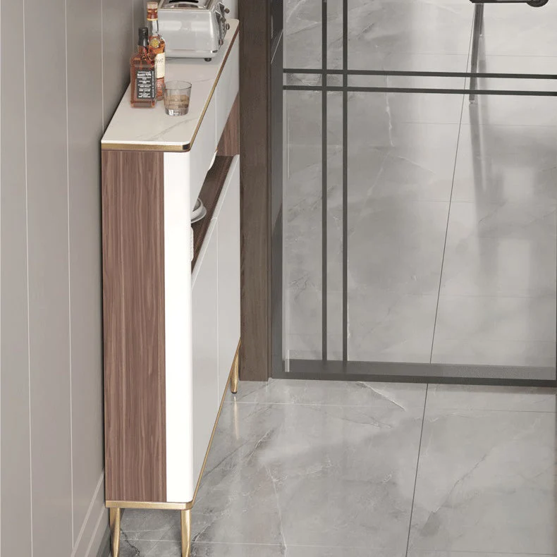 Aparador de comedor de madera Glam Credenza con almacenamiento y cajón Clearhalo