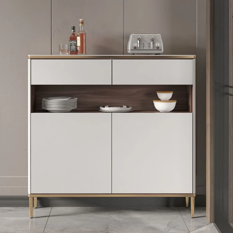 Aparador de comedor de madera Glam Credenza con almacenamiento y cajón Clearhalo