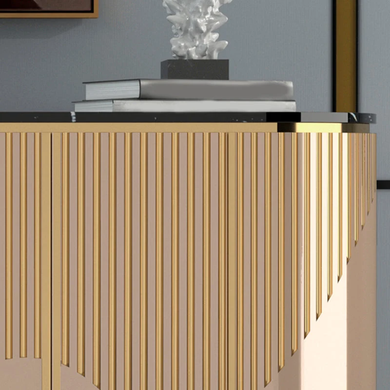 Aparador con tapa de mármol de imitación Aparador de madera de ingenierí para uso en cocina Champan Clearhalo