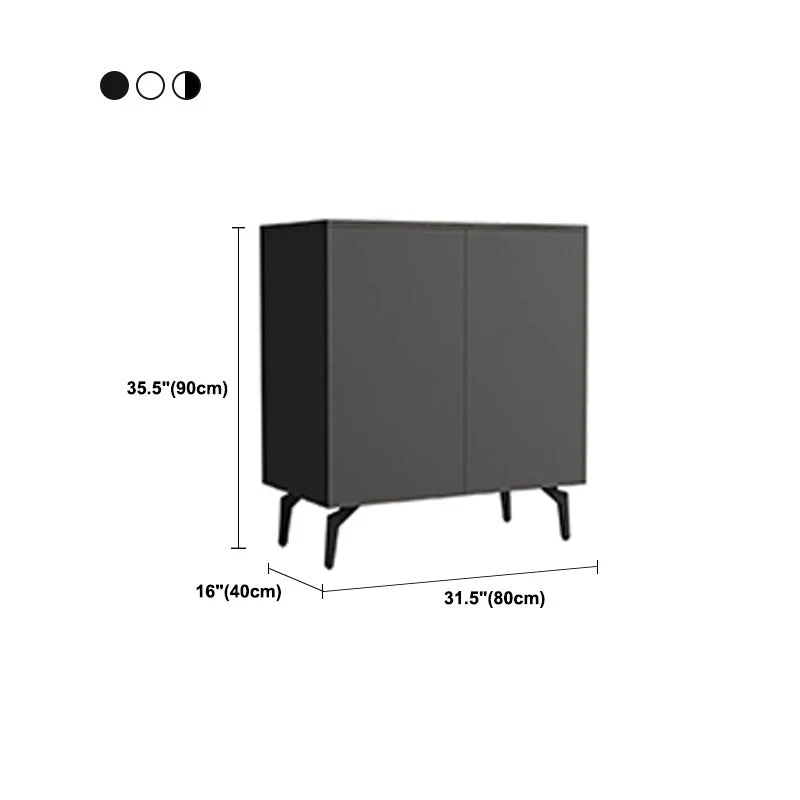 Aparador con tapa de piedra Aparador contemporáneo con puerta y cajón para comedor Blanco Clearhalo
