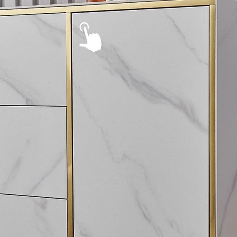 Aparador contemporáneo, aparador de 3 cajones para cocina Blanco Clearhalo