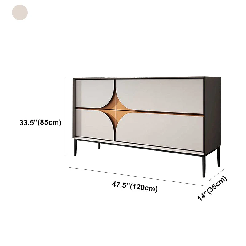 Aparador contemporáneo Aparador de madera con cajón para comedor Caqui Clearhalo