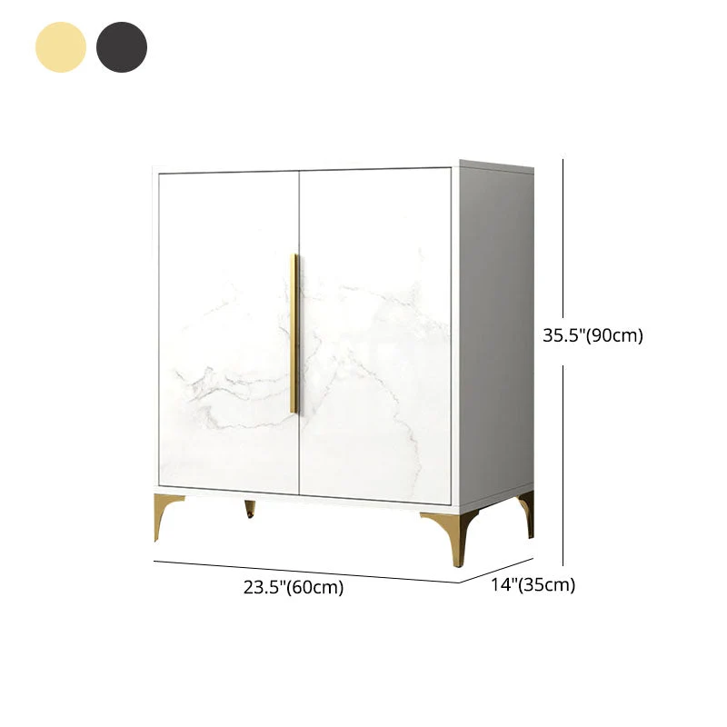Aparador contemporáneo Aparador de madera de ingenierí con puerta para comedor Negro Clearhalo