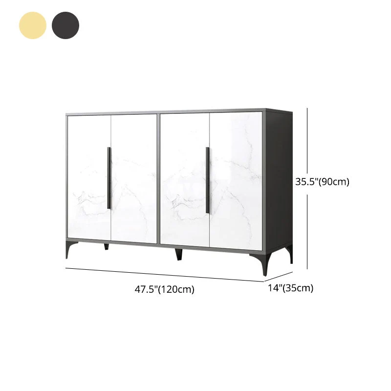 Aparador contemporáneo Aparador de madera de ingenierí con puerta para comedor Negro Clearhalo