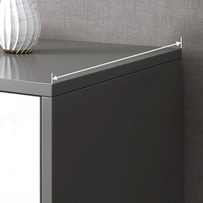 Aparador contemporáneo Aparador de madera de ingenierí con puerta para comedor Negro Clearhalo