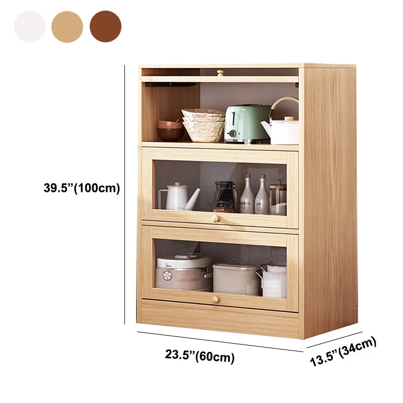 Aparador contemporáneo Aparador de madera de ingenierí para cocina Naturales Clearhalo
