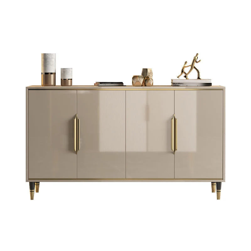 Aparador estilo Glam, aparador beige con puerta para salón Clearhalo