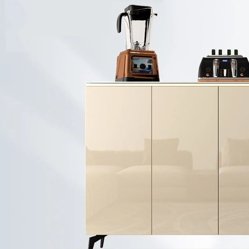 Aparador estilo Glam Aparador buffet de madera con gabinetes Clearhalo