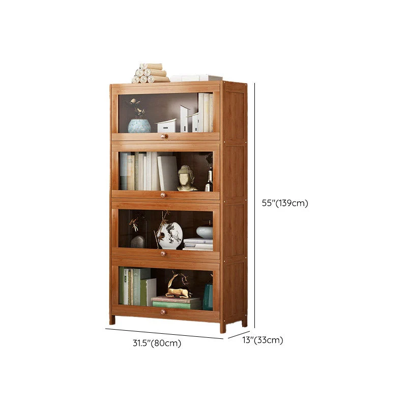 Aparador de estilo moderno Aparador de bambú marrón para uso en cocina Clearhalo