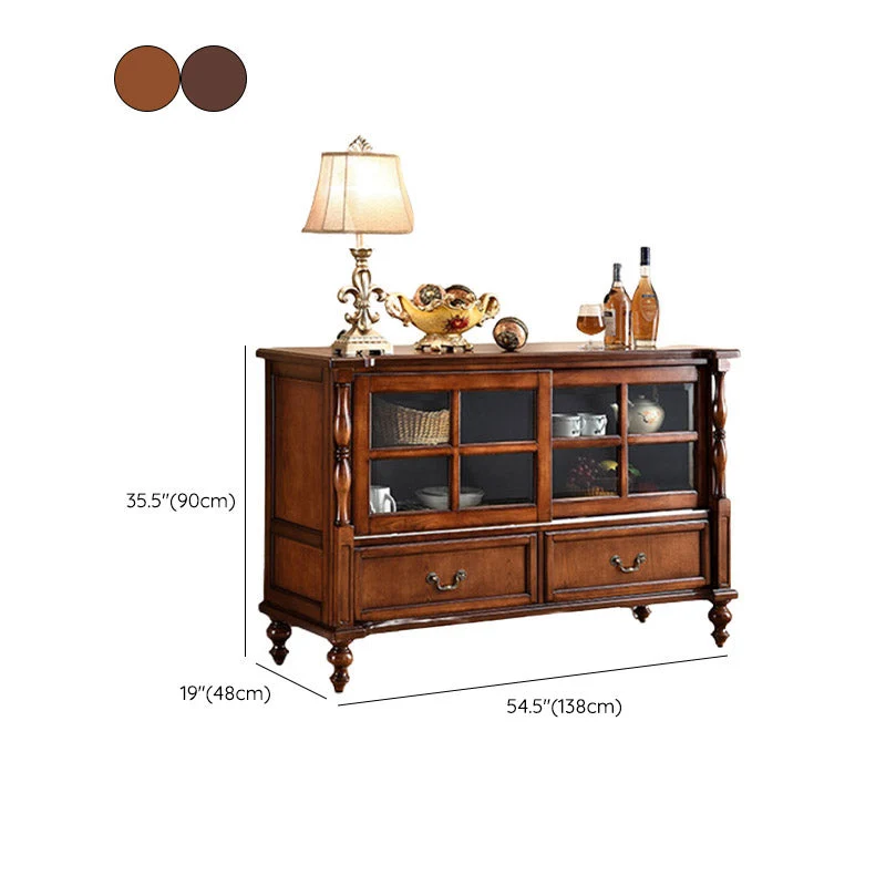 Aparador de estilo moderno, tablero lateral de madera maciza con cajón y puerta Cereza Clearhalo