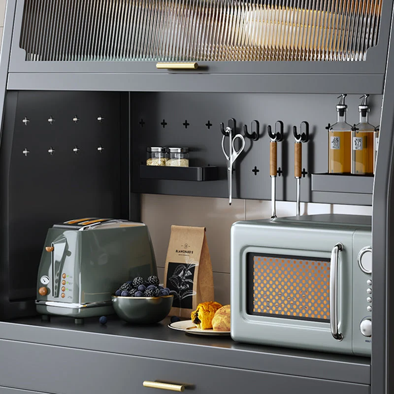 Aparador Glam Aparador Buffet de Metal y Acrílico para Comedor Clearhalo