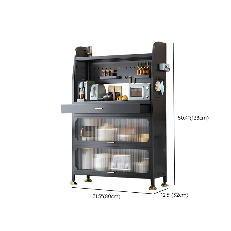 Aparador Glam Aparador Buffet de Metal y Acrílico para Comedor Clearhalo