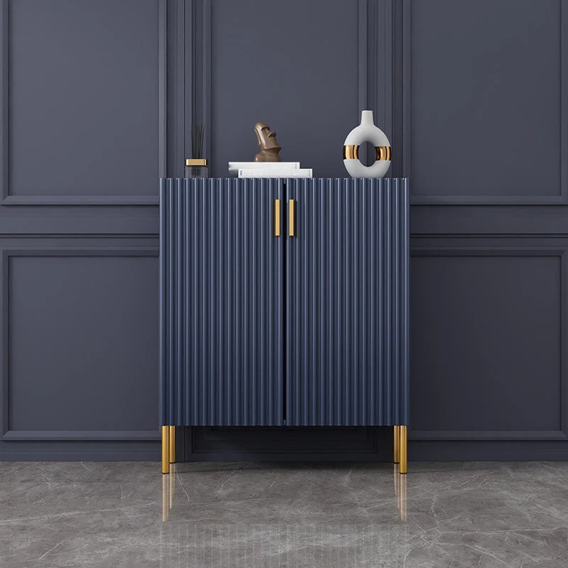 Aparador Glam de madera artificial con puerta para salón y cocina Gris Clearhalo