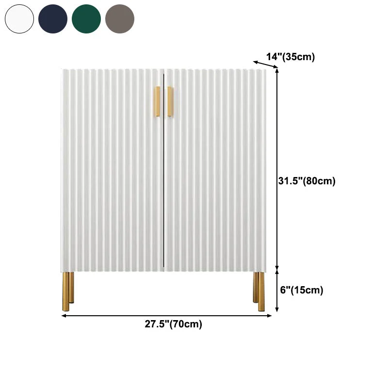 Aparador Glam de madera artificial con puerta para salón y cocina Gris Clearhalo