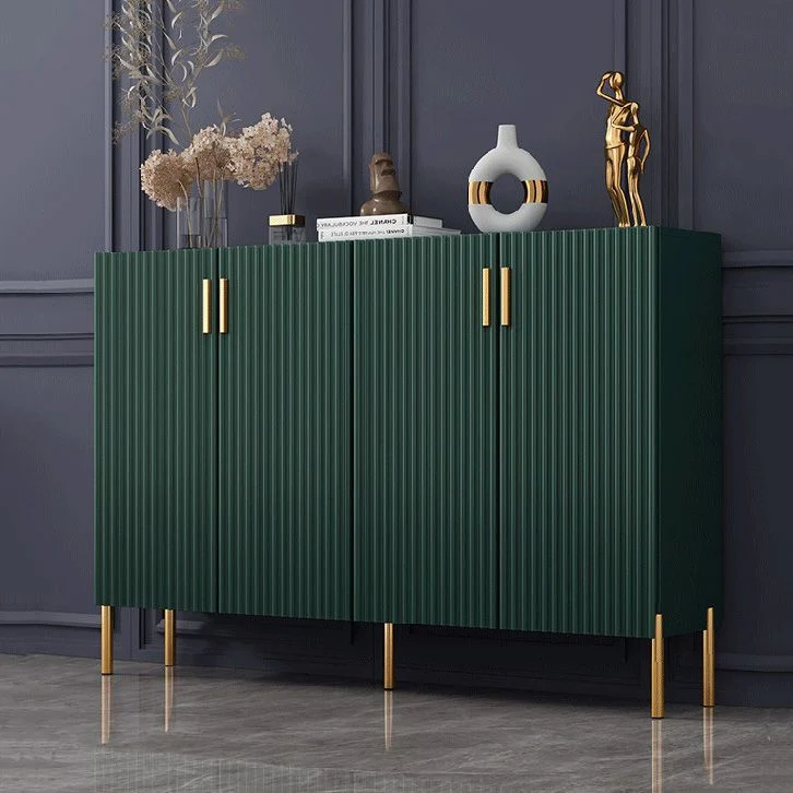 Aparador Glam de madera artificial con puerta para salón y cocina Gris Clearhalo