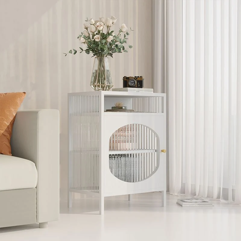 Aparador de hierro con puerta de cristal, mueble moderno para servidor con almacenamiento para sala de estar y comedor Neg...