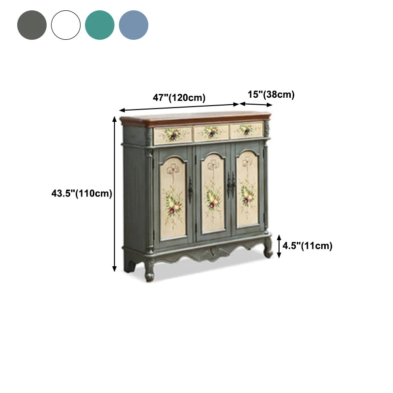 Aparador de madera estilo Glam con cajones, servidor de comedor para cocina Gris Clearhalo