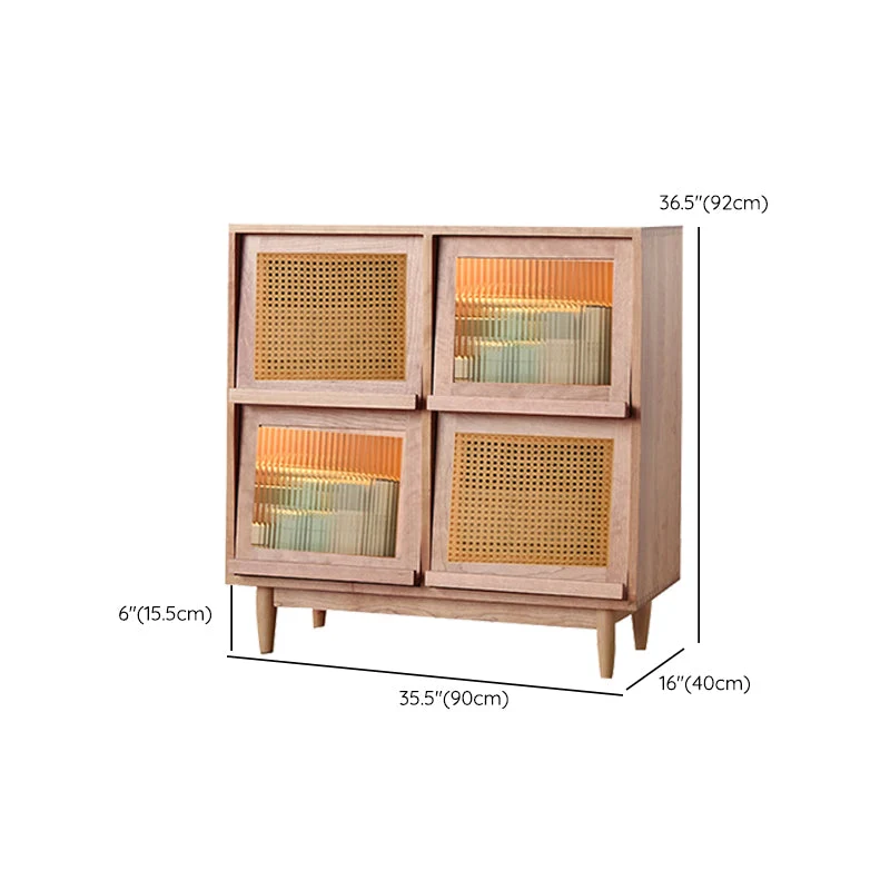 Aparador de madera de estilo moderno, mesa aparador rectangular minimalista para el hogar con puerta Clearhalo