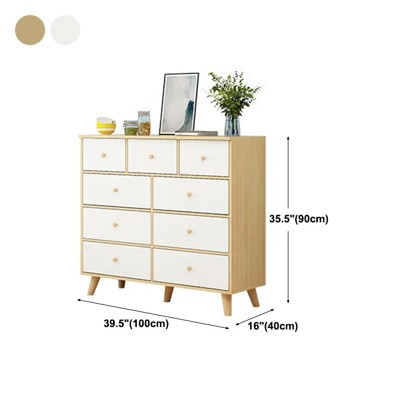 Aparador de madera de ingenierí moderna, mesa de buffet sencilla con cajón para sala de estar Naturales Clearhalo