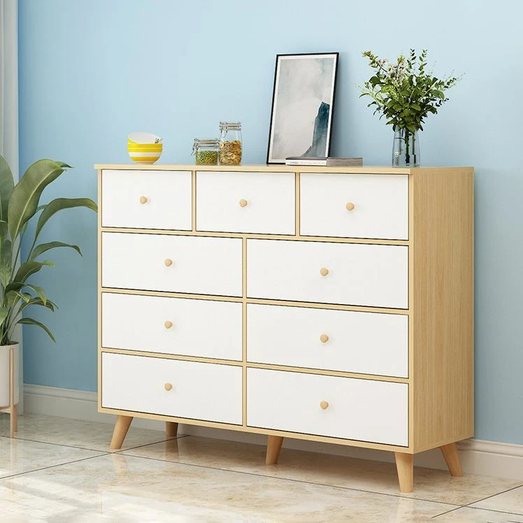 Aparador de madera de ingenierí moderna, mesa de buffet sencilla con cajón para sala de estar Naturales Clearhalo