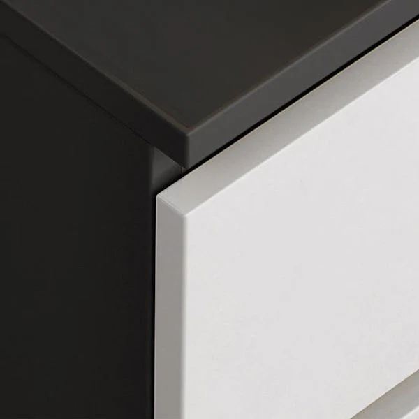 Aparador de madera de ingenierí moderno, servidor blanco con cajón para sala de estar Blanco Clearhalo