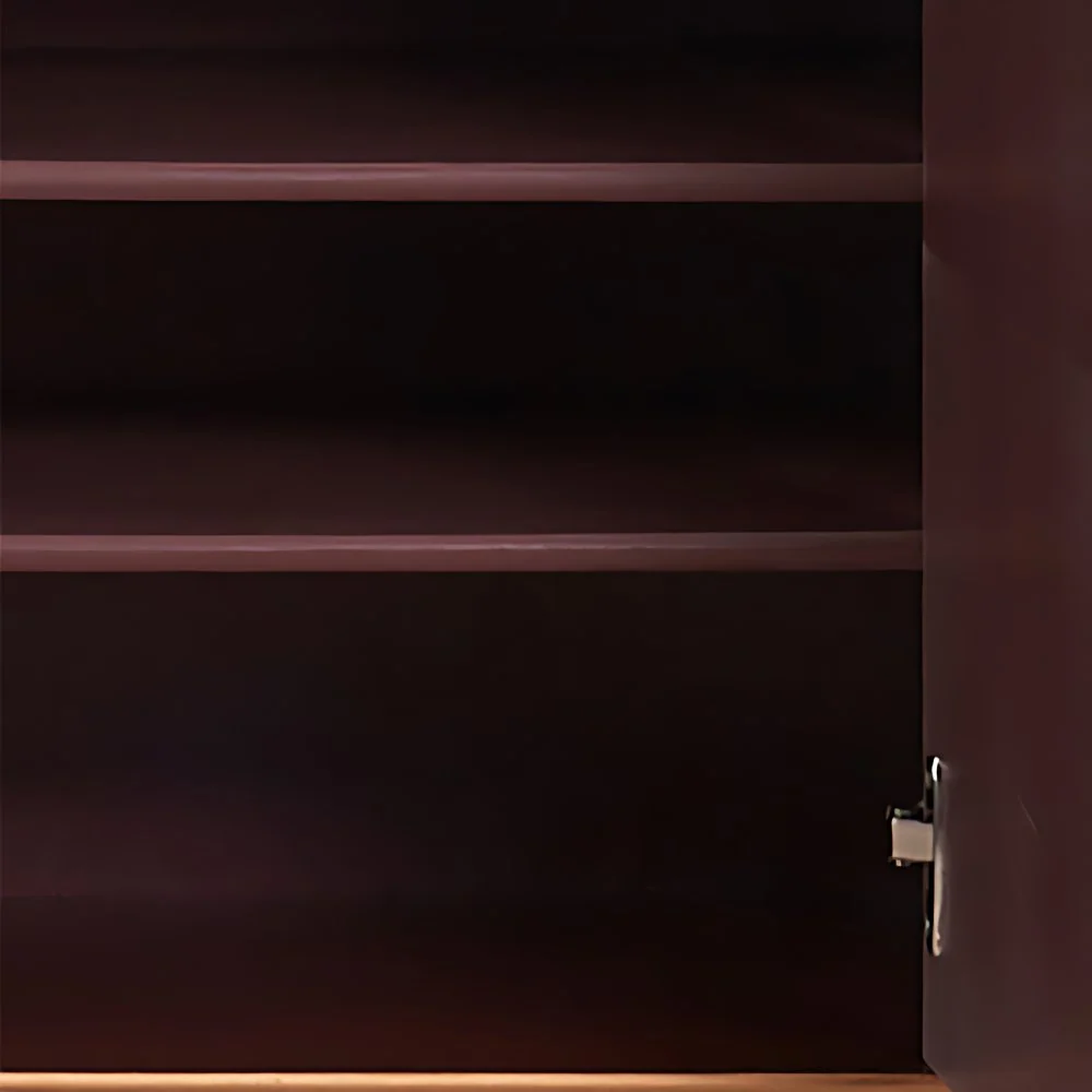 Aparador de madera maciza con cajones Mesa aparador contemporánea Marron Clearhalo