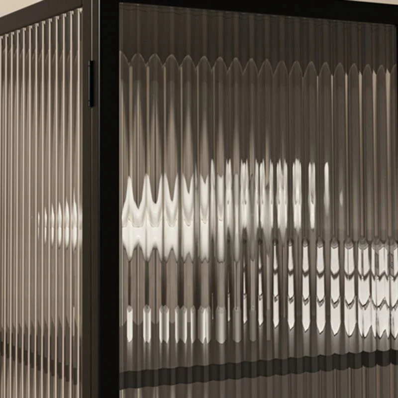 Aparador de metal 61"H Aparador rectangular casero minimalista moderno del buffet con la puerta Gris Clearhalo