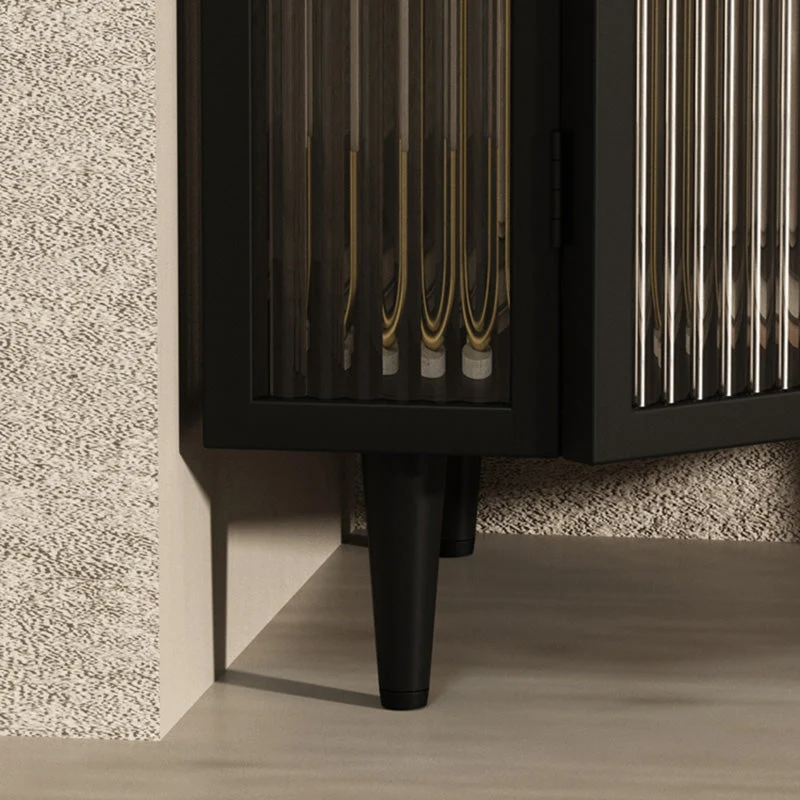 Aparador de metal 63" H Aparador de esquina casero minimalista moderno con puerta Blanco Clearhalo