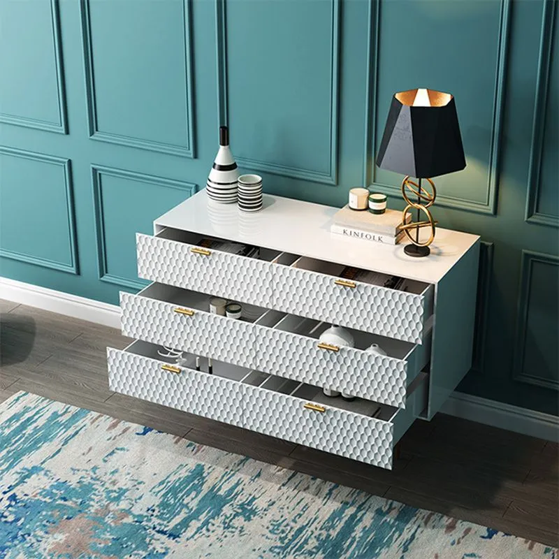 Aparador moderno Buffet aparador de 6 cajones para sala de estar Marron Clearhalo