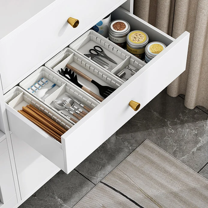 Aparador moderno de madera con puerta y cajón para sala de estar Blanco Clearhalo