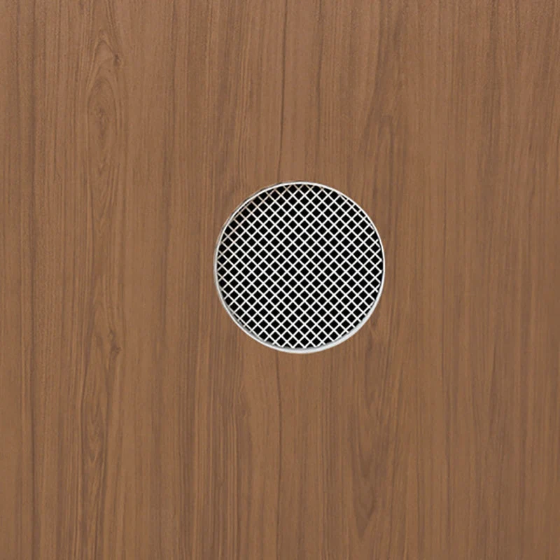 Aparador moderno de madera de ingenierí de servidor marrón con puerta de cristal Clearhalo