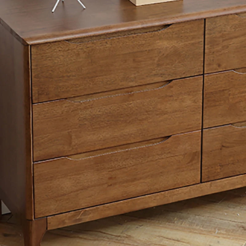 Aparador moderno de madera maciza de caucho para buffet, servidor de buffet para comedor de 15,7"D con cajón Naturales Cle...