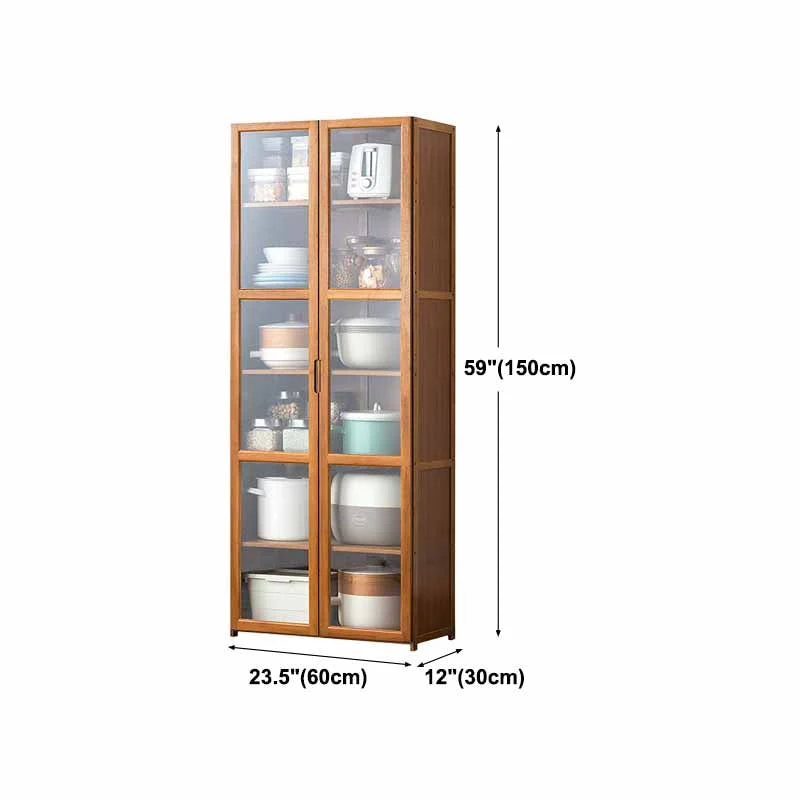 Aparador moderno de madera maciza de 30 pulgadas en color marrón Clearhalo