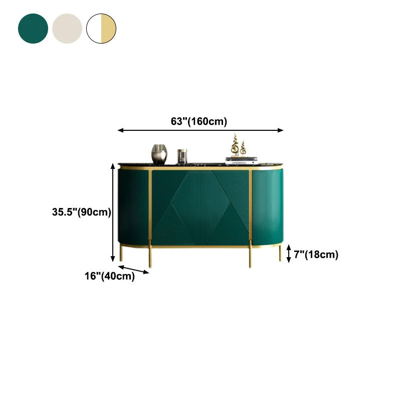 Aparador moderno de 2 puertas, aparador de comedor de madera de ingenierí para sala de estar Blanco Clearhalo
