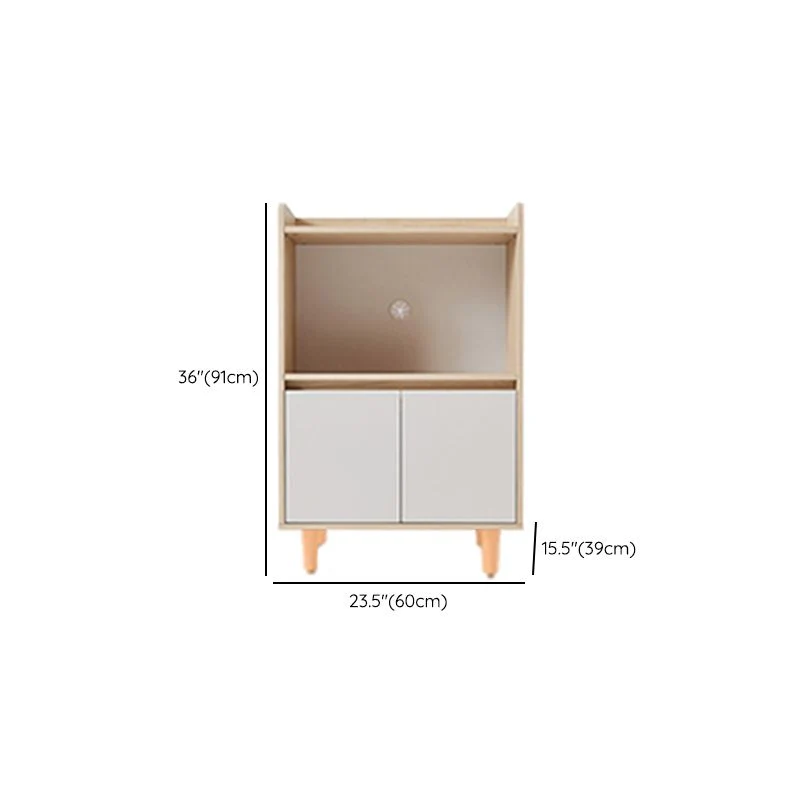 Aparador natural moderno Credenza de madera de ingenierí para sala de estar Clearhalo