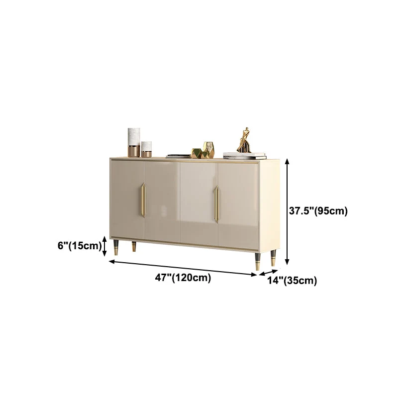 Aparador de piedra Glam, comedor, cocina, estantes ajustables, aparador Clearhalo