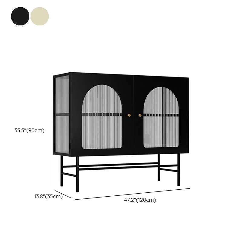 Aparador rectangular contemporáneo, aparador para el hogar, con puerta Blanco Clearhalo