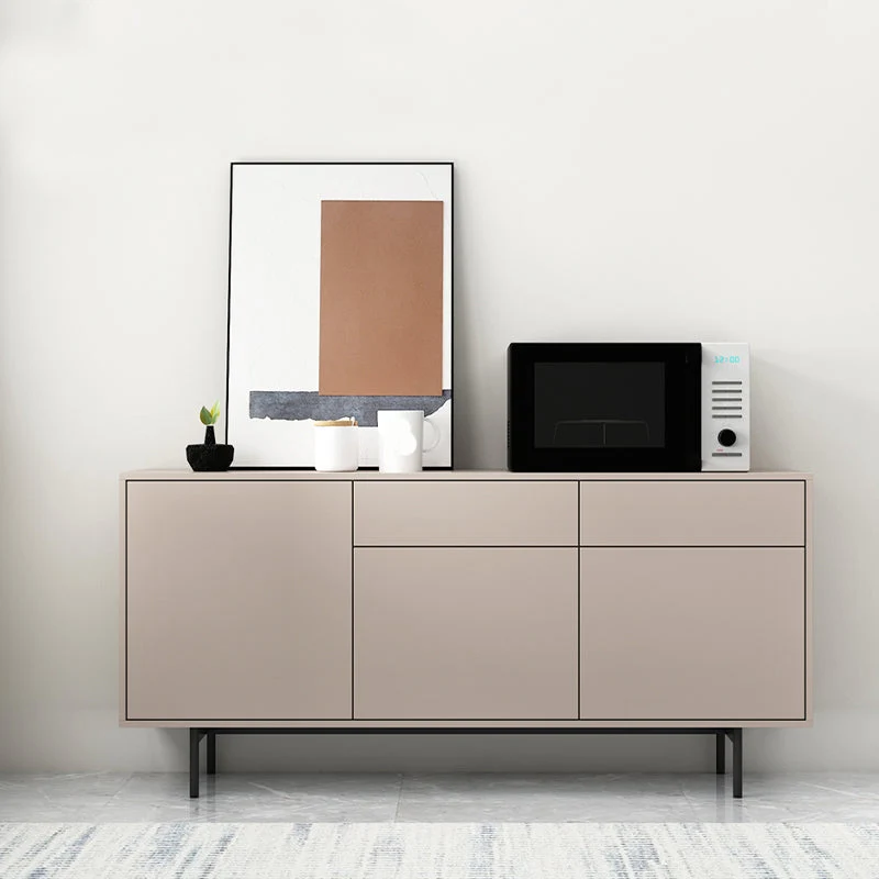 Aparador rectangular de madera, aparador casero moderno con cajones y puerta Azul Clearhalo