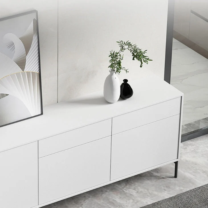 Aparador rectangular de madera, aparador de cocina moderno para el hogar Negro Clearhalo