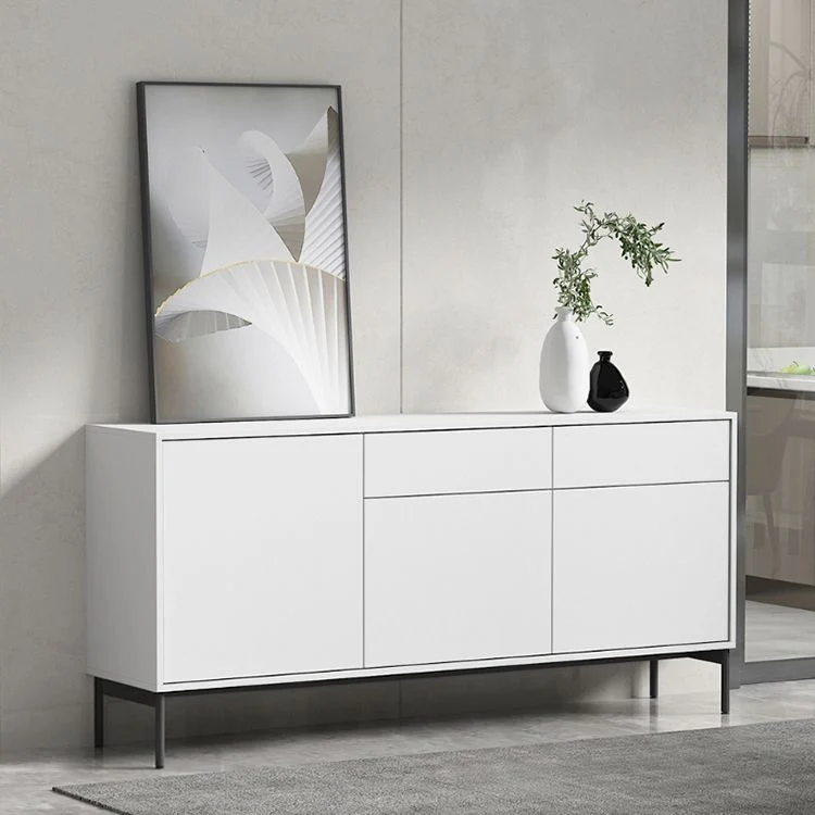 Aparador rectangular de madera, aparador de cocina moderno para el hogar Negro Clearhalo