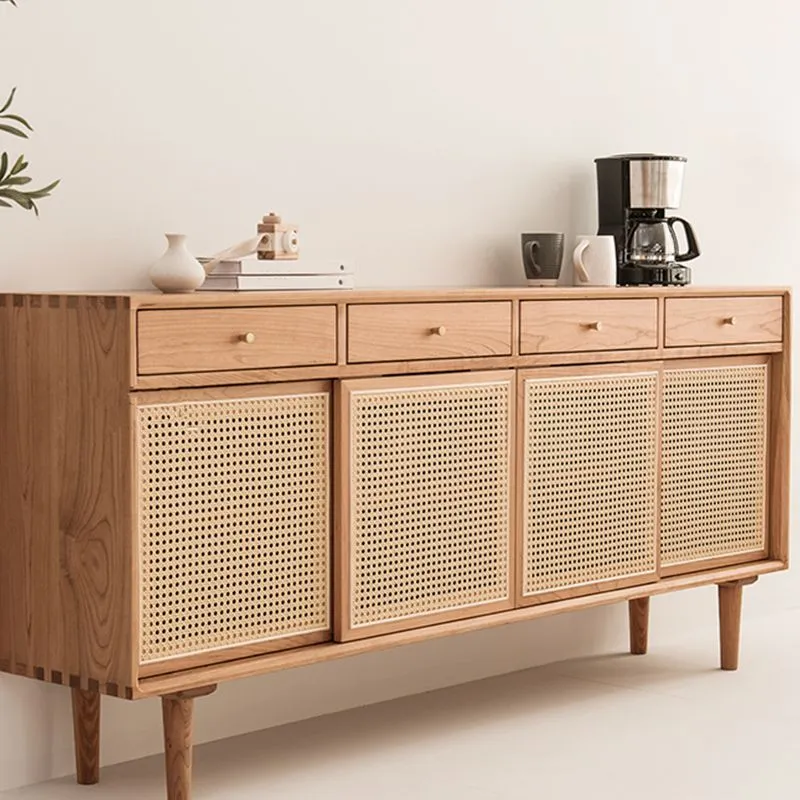 Aparador rectangular para el hogar, mueble de granja, aparador de almacenamiento de madera Clearhalo
