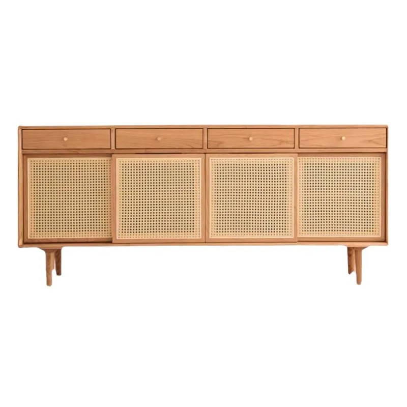 Aparador rectangular para el hogar, mueble de granja, aparador de almacenamiento de madera Clearhalo